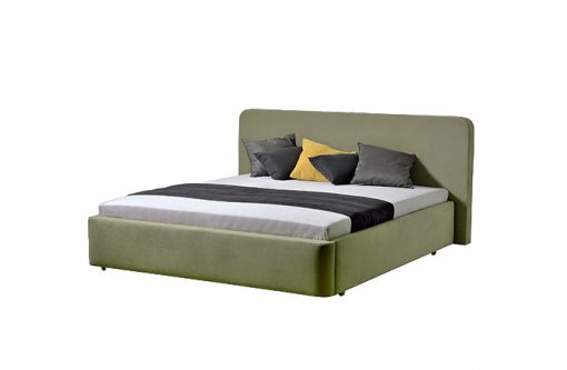 Moderná čalúnená posteľ SALERNO v zelenej farbe,