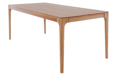 Creativ je celo-masívny jedálenský stôl stôl so skutočne tenkým vzhľadom stolovej dosky.